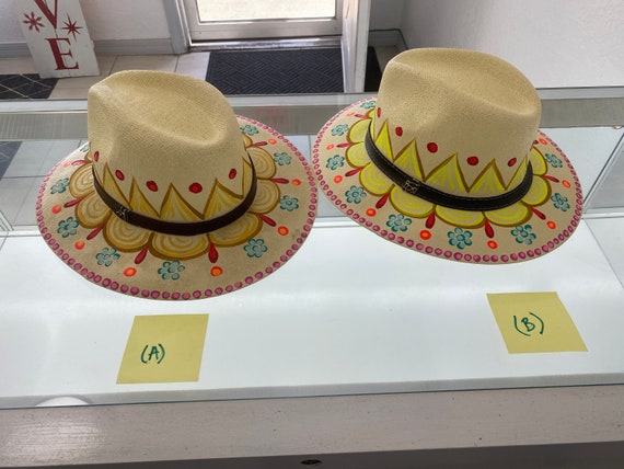 Hand Painted Fedora Hat With Vibrant 