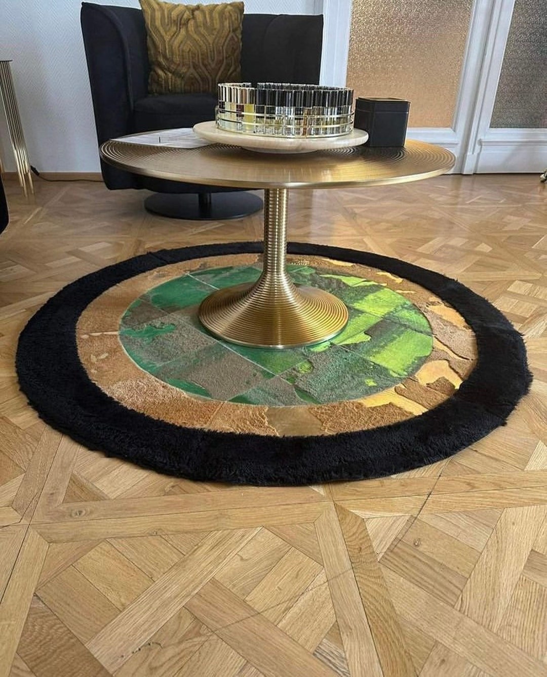 Unique Cowhide Patchwork Runner Rug for Entryway or Bedroom ...