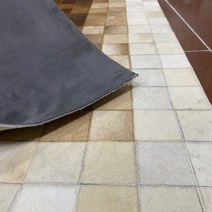 Handmade Cowhide Rug, Tricolor Cowhide Rug For Living Room, Cow Skin Area Rug, Luxury Hallway Carpet, Unique Home Decor, Christmas Gift