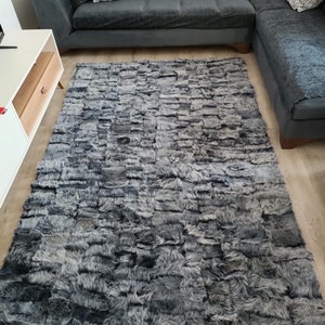 Sheepskin Rug, Handmade Rug, Genuine leather Sheep Skin Fur Decorative Rug, Rugs for Bedroom, area Rugs, Home Decor, Scandinavian Rug