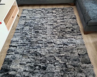 Handmade Sheepskin Rug, Genuine Leather Fur, Home Decor
