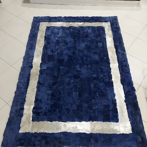 Genuine Rabbit Fur Carpet, Natural Leather Rug for Living Room , Soft Fur Carpet for Modern, Valentines Day Gift, Housewarming Gift