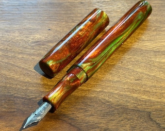 Handmade 'Snake in the Grass' Fountain Pen, luxury ink pen
