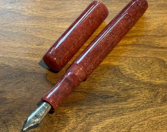 Handmade Pink Diamondcast Fountain Pen