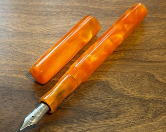 Handmade Orange Pearl Fountain Pen