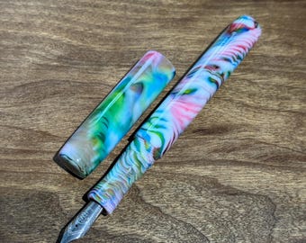 Pluma estilográfica 'Skylights' hecha a mano, pluma de tinta de lujo