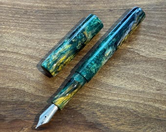 Vintage fountain pen GEHA 790 rare gray pearl -original 14c