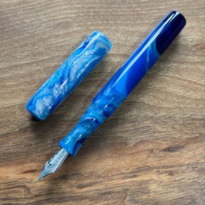 "Handgemachte ""Blue Sapphire Achat"" Füllfederhalter