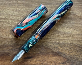 Pluma estilográfica 'End of Line' hecha a mano, pluma coleccionable de lujo