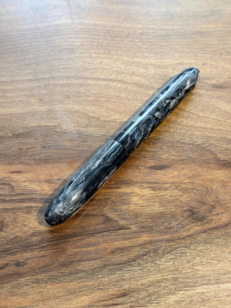 Handmade 'Blue Steel' Fountain Pen, luxury ink pen image 3