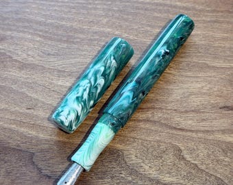 Pluma estilográfica artesanal 'Fancy Fir', pluma de tinta de lujo