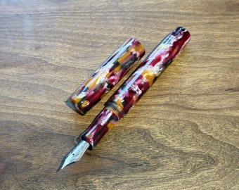 Pluma estilográfica Stella de acetato de celulosa hecha a mano, pluma de tinta de lujo