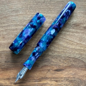 Handgemachter Retro Conway Stewart Azurblauer Füllfederhalter