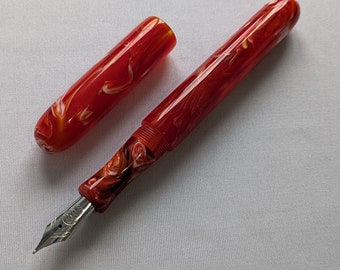 Handmade 'Warm Tone Primary Manipulation' Fountain Pen