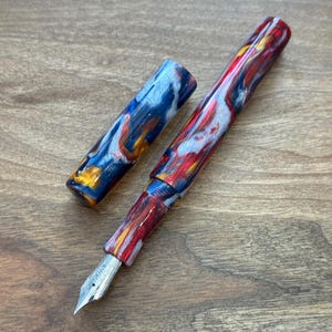 "Handgefertigter ""Kintsugi"" Füllfederhalter, Luxus-Tintenfüller."