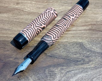 Pluma estilográfica artesanal de fibra sintética, pluma de tinta de lujo