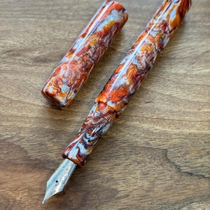 Pluma estilográfica 'Moab Red Rock' hecha a mano, pluma de tinta de lujo