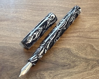 Pluma estilográfica de acetato de celulosa Celestial hecha a mano, pluma de tinta de lujo