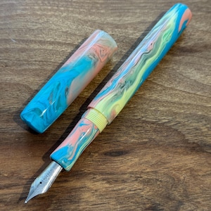 Stylo plume « Adagio » fait main, stylo pastel de luxe, papeterie sur mesure