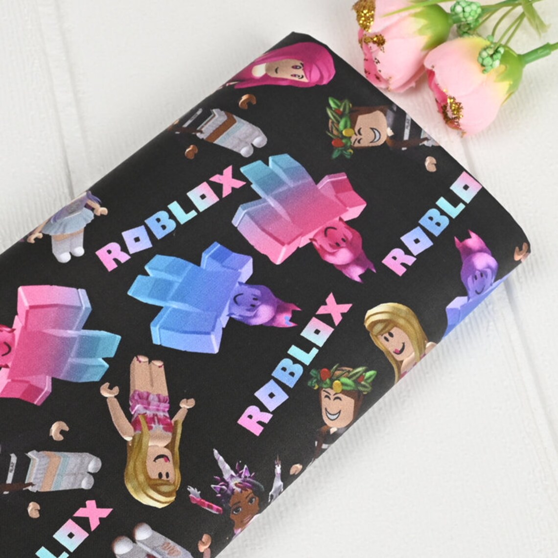 Roblox Fabric Fun Game Fabric Cartoon Cotton Fabric Etsy