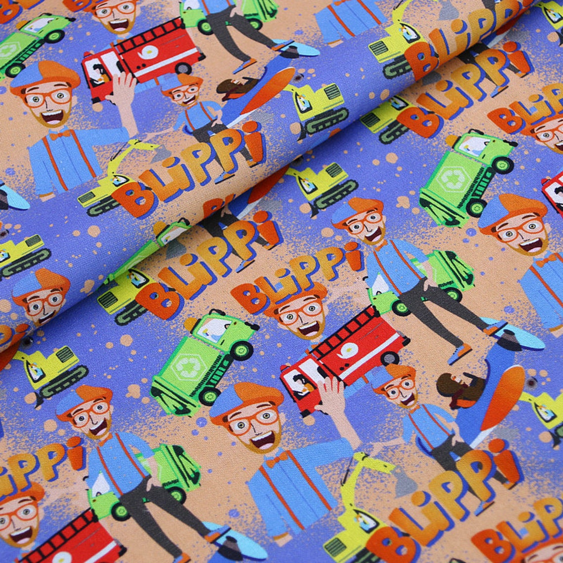 Blippi Fabric Cartoon Cotton Fabric Quilting Fabric by the Etsy UK