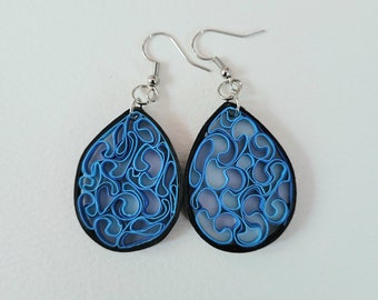 Custom made Paper quilled earring wearable art