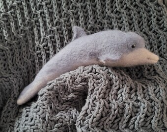 Needle felted dolphin collectable