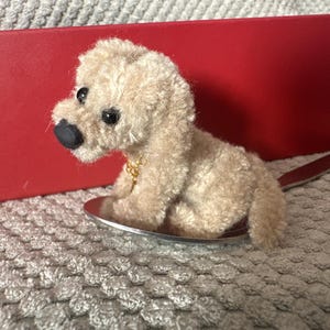 Miniature Posable Poodle Cross, 1/12 Scale Dolls House Pet