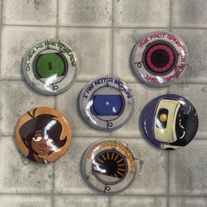 Portal 2 themed badges | Personality Cores | Chell | GLaDOS