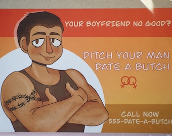Date a butch print | lesbian | lgbt