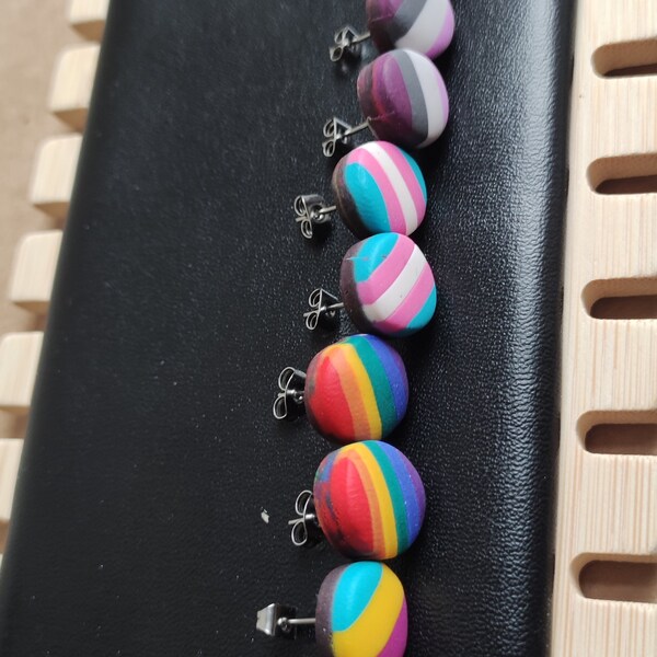 LGBT Pride Earrings - Gay Rainbow Earrings - Lesbian Earrings - Biseksual Earrings - Transgender Earrings - Non Binary Earrings - Pansexual