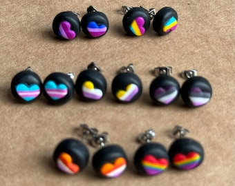 Custom Pride Earrings Bundle - LGBT Rainbow Set - Gay, Lesbian, Bi, Trans, Asexual, Non Binary - Mix & Match Jewelry