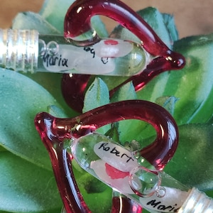 Personalized Rice Name Necklace Set: Handmade Lovers Gift