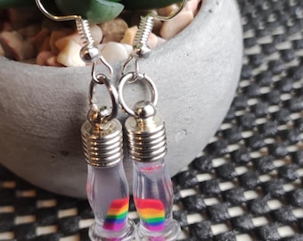 Handmade Queer Earrings - LGBTQ+ Style Dangling Earrings - Pride Day Rainbow Accessory