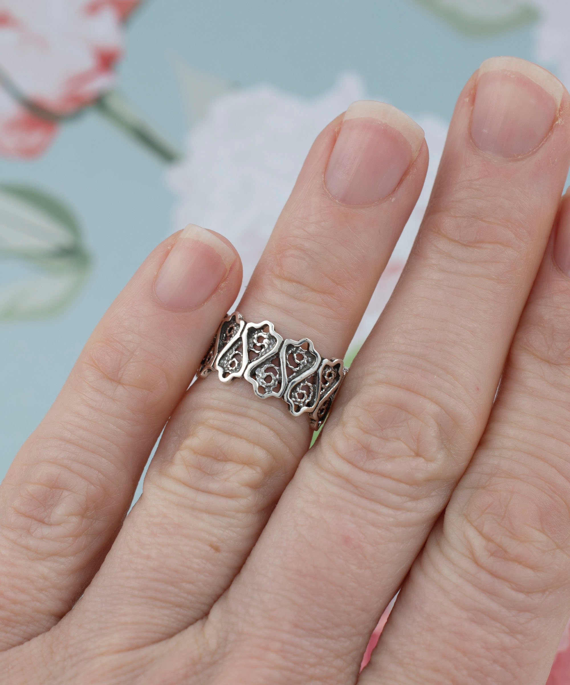 925 Sterling Silver Women Index Finger First Knuckle Ring