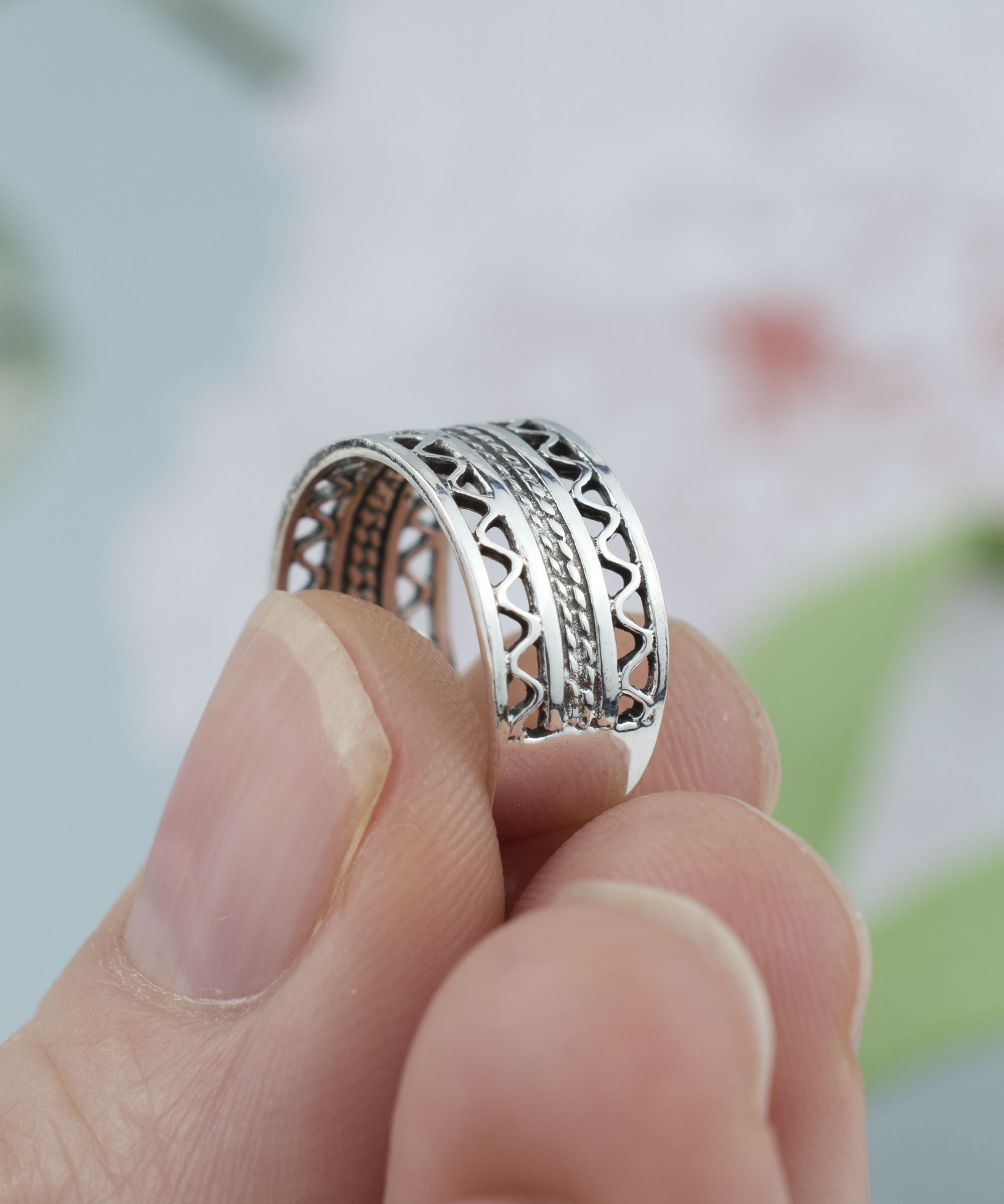 925 Sterling Silver Women Index Finger First Knuckle Ring