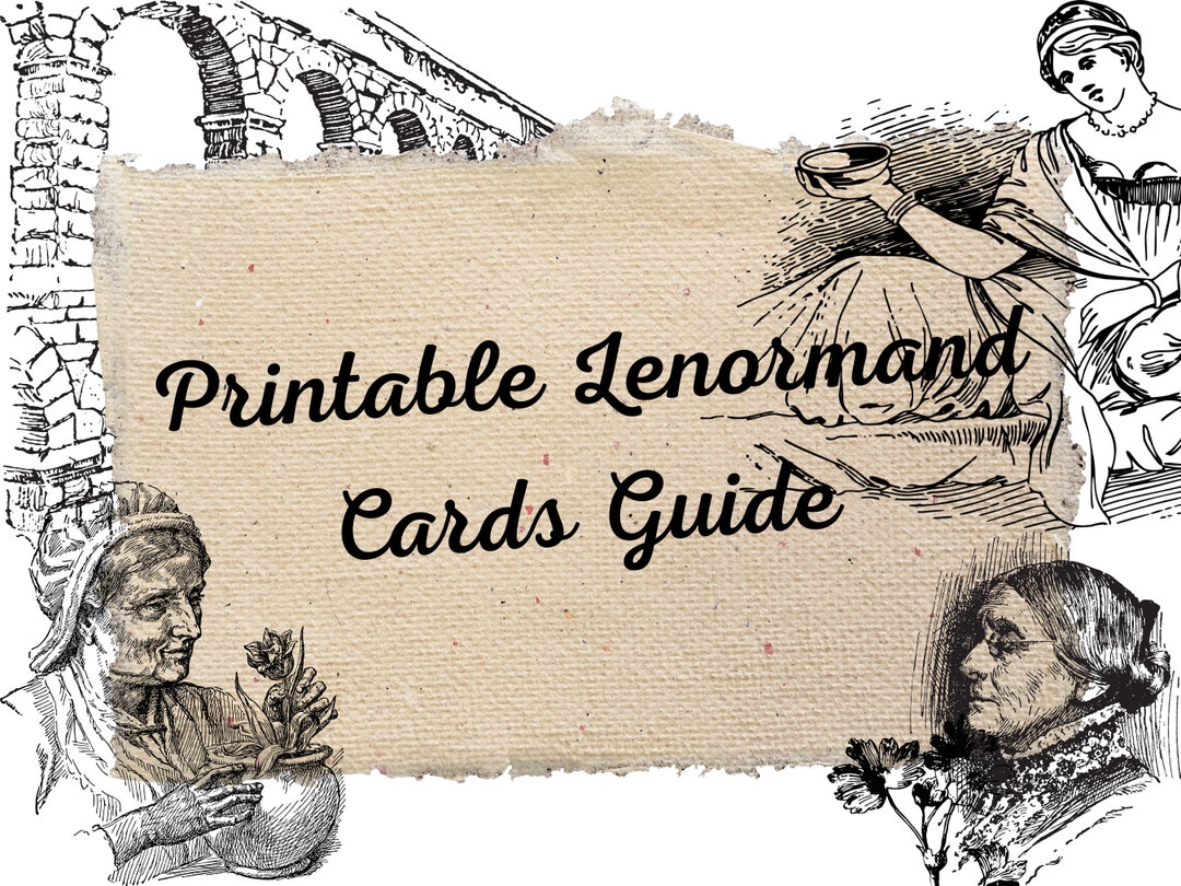 Printable LENORMAND Cards Digital Guide - Etsy