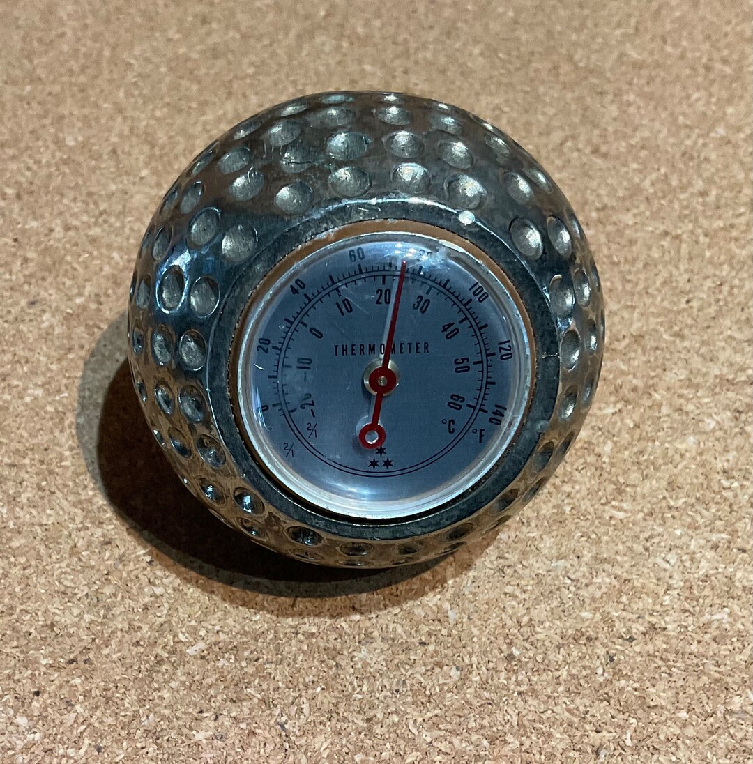 Metal Golf Balldesk Thermometer. Retro Etsy