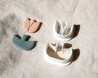 Tulip Floral Dangle Set | Flower Clay Cutter Clay Jewelry | Jewelry Making | Polymer Clay Tools