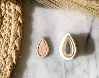 Teardrop Imprint Clay Cutter | Trendy 3D Polymer Clay Cutter | Clay Jewelry | Jewelry Making | Polymer Clay Tools