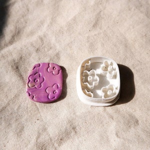 Spring Flower Imprint Clay Cutter | Emboss Y2K 2000s | Trendy 3D Polymer Clay Cutter | Clay Jewelry | Jewelry Making | Polymer Clay Tools