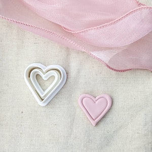 Love You Heart Imprint Cutter | Trendy Emboss Valentines Polymer Clay Cutter | Clay Jewelry | Jewelry Making | Polymer Clay Tools