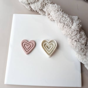 Heart Imprint Cutter | Trendy Emboss Valentines Polymer Clay Cutter | Clay Jewelry | Jewelry Making | Polymer Clay Tools