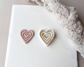 Heart Imprint Cutter | Trendy Emboss Valentines Polymer Clay Cutter | Clay Jewelry | Jewelry Making | Polymer Clay Tools