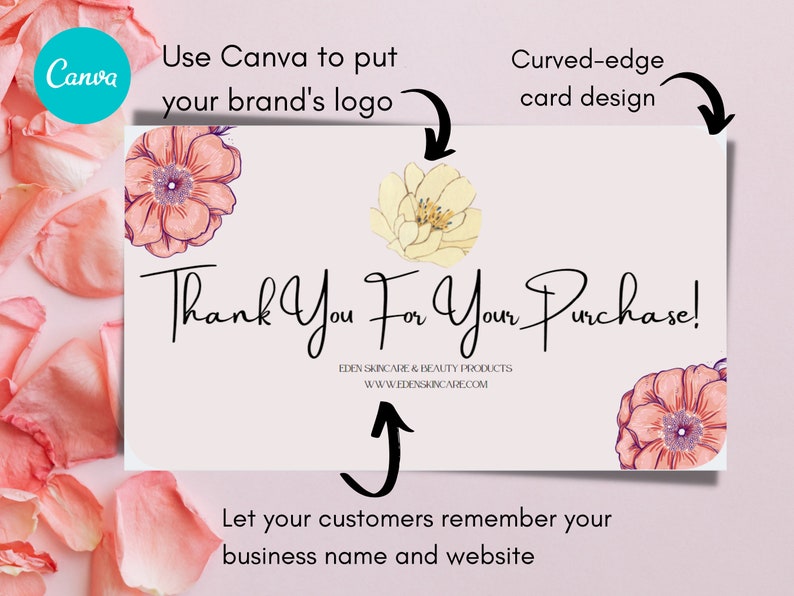 Printable Thank You Card and Loyalty Card for Business - Etsy