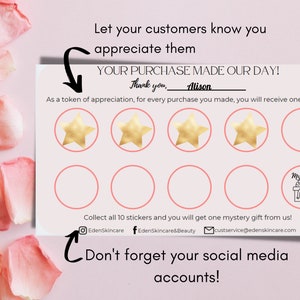 Printable Thank You Card and Loyalty Card for Business - Etsy