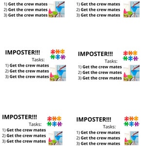 Among Us - at Home Party - Task Cards, Cupcake Toppers, Printables - Etsy