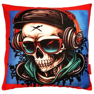 Halloween Pillows, Halloween Gift, Decorative Pillows with Skull Print, Halloween Cushion, Skull Art Pillow, Skull home decor, Skull Pillow