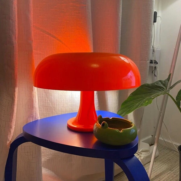 Mushroom Art Deco Table Lamp | Modern Minimalist Desk Bedroom & Living Room Lamp | Italy Design | Minimal Bedside Table LED Lamp