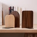 Wooden Bookend 2pcs | Portable Book Stands | Desktop Book Organizer | Smooth Wood Creative Metal Based Decorative Bookends 